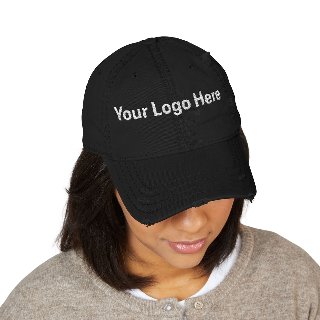 Distressed Embroidered Dad Hat