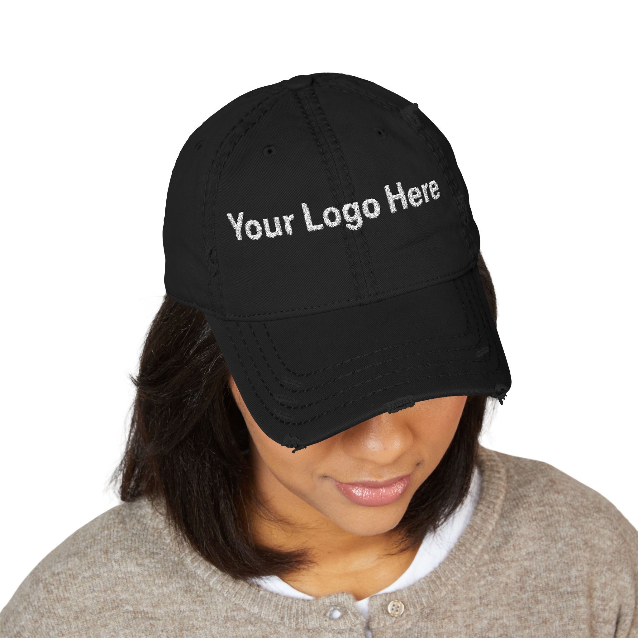 Distressed Embroidered Dad Hat