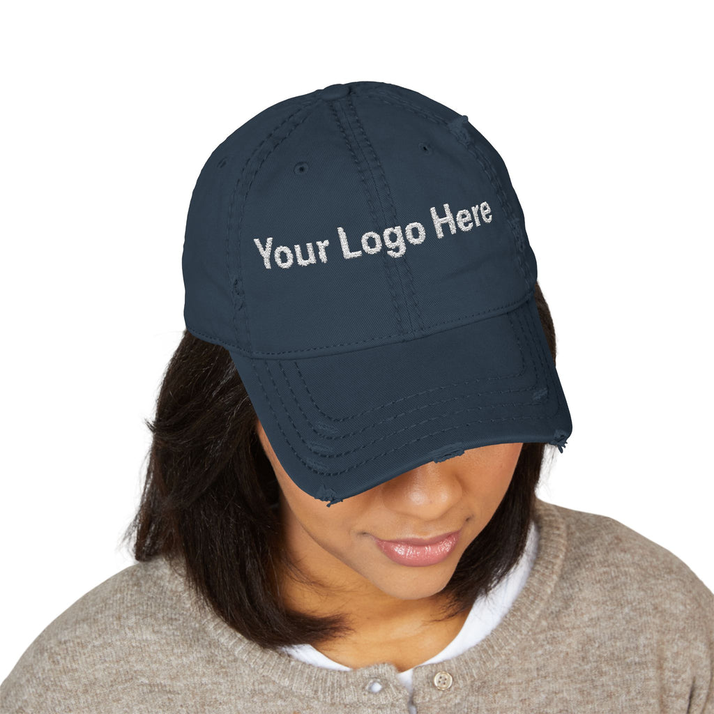 Distressed Embroidered Dad Hat