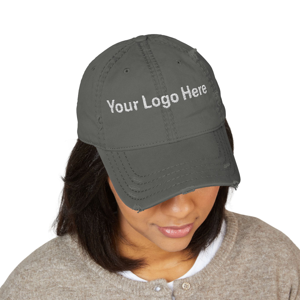 Distressed Embroidered Dad Hat