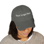 Distressed Embroidered Dad Hat