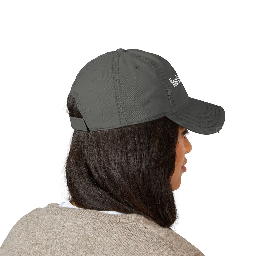 Distressed Embroidered Dad Hat