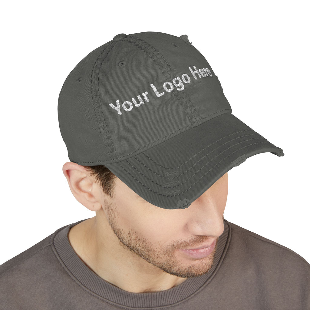 Distressed Embroidered Dad Hat