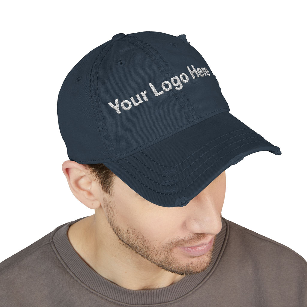 Distressed Embroidered Dad Hat