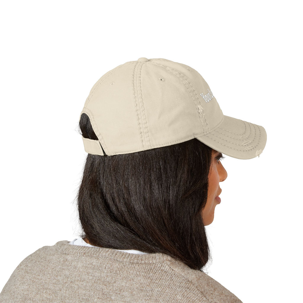Distressed Embroidered Dad Hat